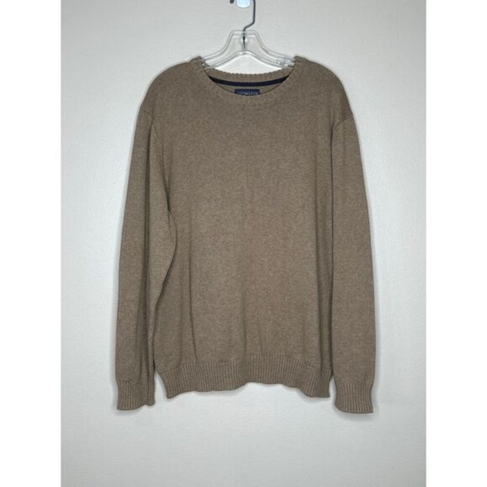 Covington Men's Classic Taupe Crewneck Sweater Soft‎ Cotton Knit Pullover XL/LEG